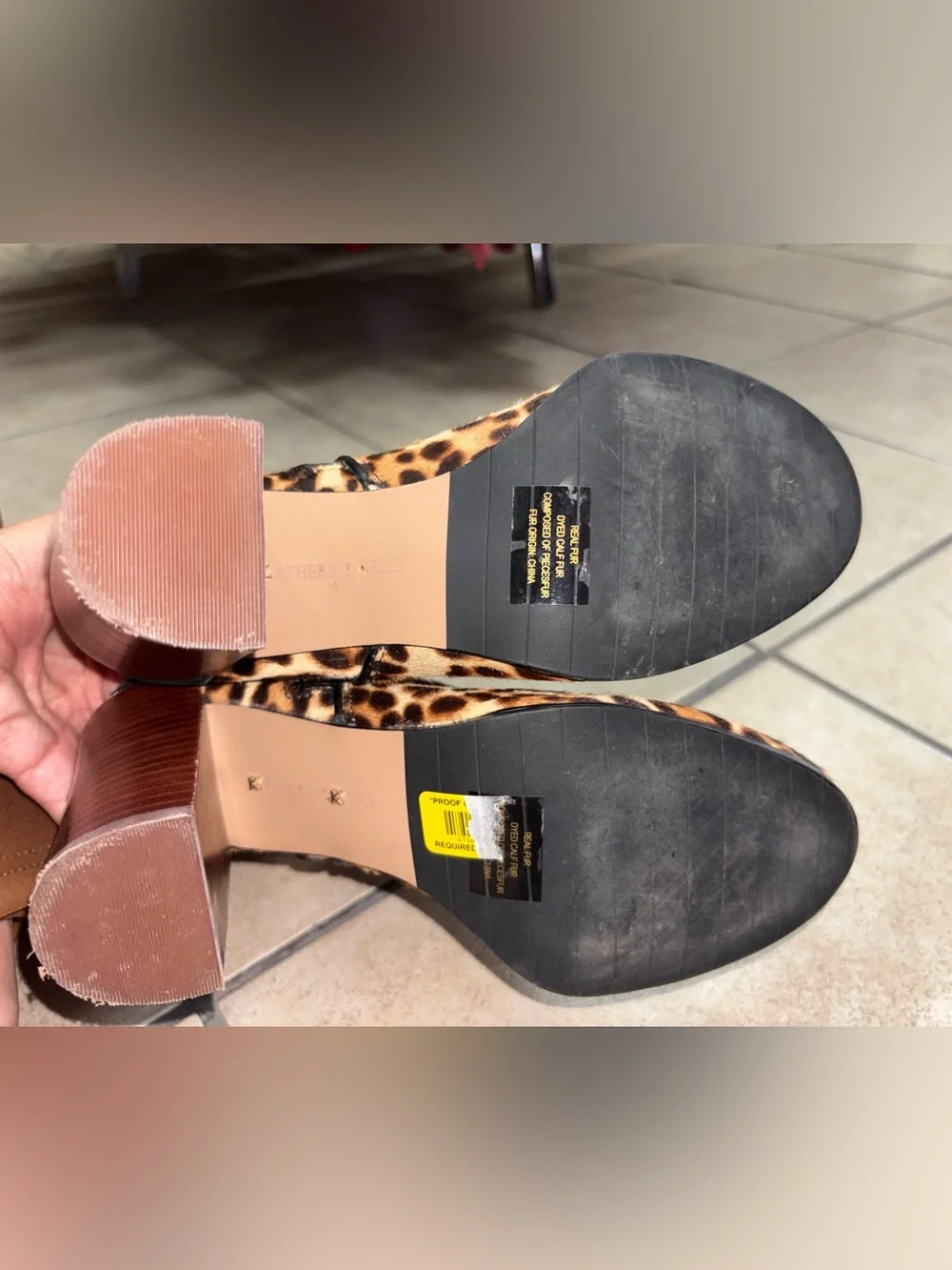 Katherine Ankle Booties in Leopard Print - Tan/Brown